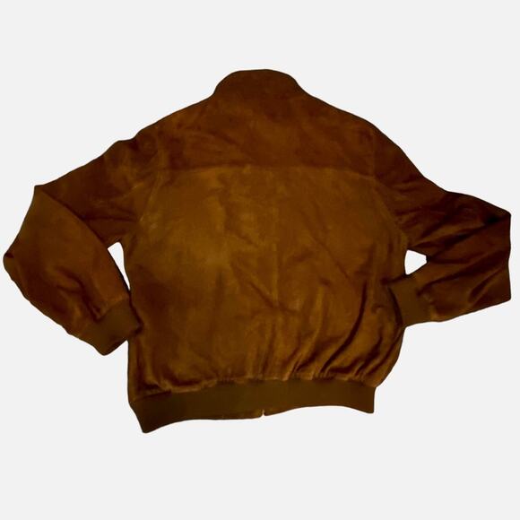 Reserve by Patrick James Size L Genuine Leather Brown Bomber Jacket Vintage - Picture 13 of 15